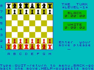 Chess screenshot 4 for ZX Spectrum